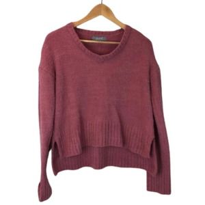 Marled Sweater in Dark Raspberry | New | Size Medium